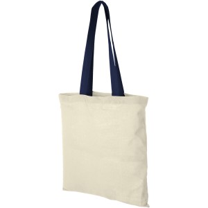 Nevada 100 g/m2 cotton tote bag with coloured handles, Natur (cotton bag)