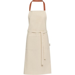 Nia 200 g/m2 recycled cotton apron, Brick (Kitchen textile)