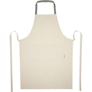 Nia 200 g/m2 recycled cotton apron, Heather green (Kitchen textile)