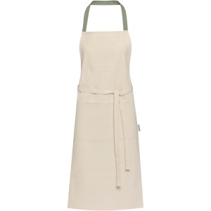 Nia 200 g/m2 recycled cotton apron, Heather green (Kitchen textile)