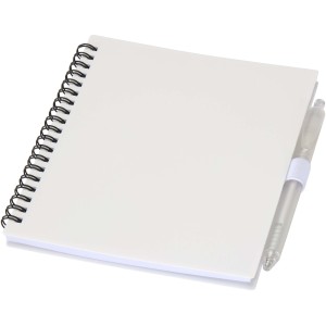 Niove recycled plastic soft cover notebook and ballpoint pen