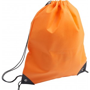 Nonwoven (80 gr/m2) drawstring backpack Nathalie, orange (Backpacks)