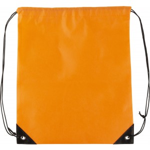 Nonwoven (80 gr/m2) drawstring backpack Nathalie, orange (Backpacks)