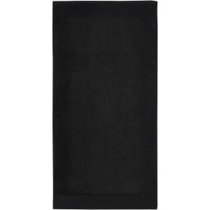 Nora 550 g/m2 cotton bath towel 50x100 cm, Solid black (Towels)