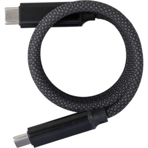 Nylon charging cable Janet, black (Eletronics cables, adapters)