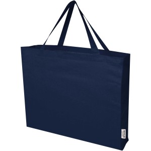 Odessa 220 g/m2 GRS recycled cotton large tote bag, Navy (Shopping bags)