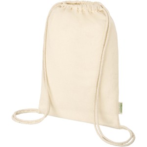 Odisha 100 g/m2 OCS organic drawstring bag 5L, Natural