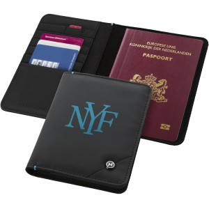 Odyssey RFID secure passport cover, solid black (Travel wallets)