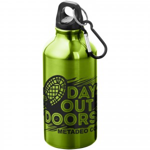 Oregon 400 ml sport bottle with carabiner, Apple Green (Sport bottles)