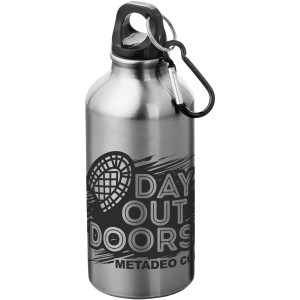 Oregon 400 ml sport bottle with carabiner, Silver (Sport bottles)