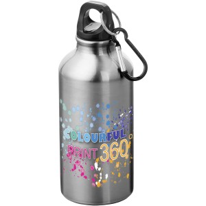 Oregon 400 ml sport bottle with carabiner, Silver (Sport bottles)