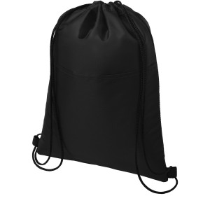 Oriole 12-can drawstring cooler bag, Solid black (Cooler bags)