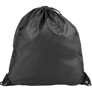 Oriole RPET drawstring backpack, solid black (Backpacks)