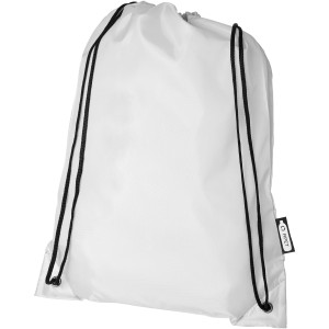 Oriole RPET drawstring backpack, White (Backpacks)