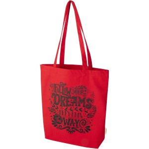 Orissa 270 g/m2 organic tote bag 10L, Red (Shopping bags)