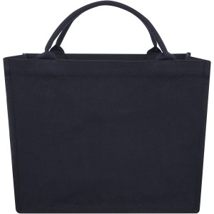 Page 500 g/m2 recycled book tote bag, Navy (Shopping bags)