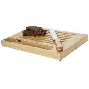 Pao bamboo cutting board with knife, Natural