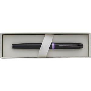 Parker IM Vibrant Rings PVD rollerball, purple/black (Metallic pen)