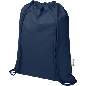 Peru Blend 180 g/m2 GRS recycled drawstring bag 5L, Navy