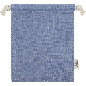 Pheebs 150 g/m2 GRS recycled cotton gift bag small 0.5L, Heather blue (Pouches, paper bags, carriers)