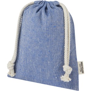 Pheebs 150 g/m2 GRS recycled cotton gift bag small 0.5L, Heather blue (Pouches, paper bags, carriers)