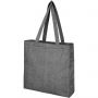 Pheebs 210 g/m2 recycled gusset tote bag, Heather black