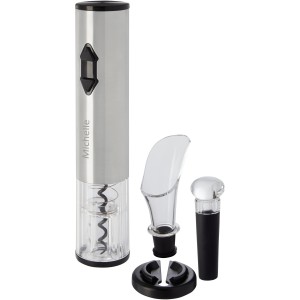 Pino electric wine opener with wine tools, Silver (Wine, champagne, cocktail equipment)