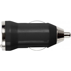 Plastic car power adapter, black (Car accesories)