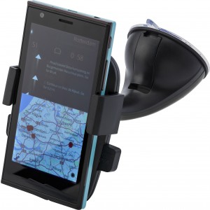 Plastic mobile phone holder Laurine, black (Car accesories)