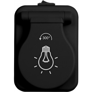 Plastic work light with COB, black (Decorations)