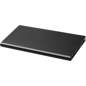 Plate 8000 mAh aluminum power bank, Black (Powerbanks)