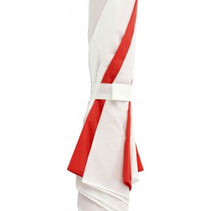 Polyester (190T) umbrella Russell, red/white (Umbrellas)