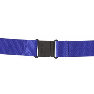 Polyester (300D) lanyard and key holder Bobbi, cobalt blue (Lanyard, armband, badge holder)