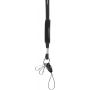 Polyester (300D) lanyard with PVC badge Ariel, black