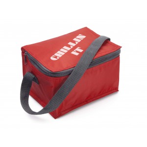 Polyester (420D) cooler bag Cleo, red (Cooler bags)