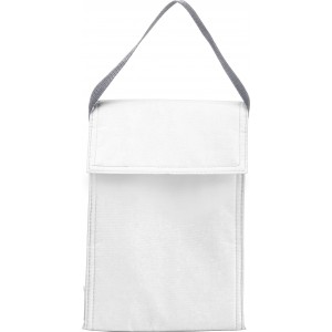 Polyester (420D) cooler/lunch bag Sarah, white (Cooler bags)