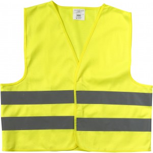 Polyester (75D) safety jacket Clara, yellow, XS (Reflective items)