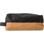 Polyester and cork toilet bag Lynn, black