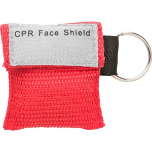 Polyester pouch with CPR mask Edward, red (Healthcare items)