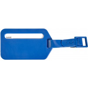 Polystyrene luggage tag Janina, blue (Travel items)