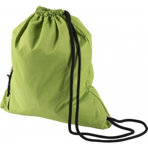 Pongee (190T) drawstring backpack Elise, light green (Backpacks)