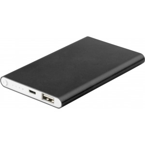 Aluminium power bank Ezra, black