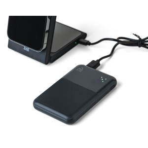 Recycled ABS powerbank Tavi, black