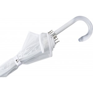 PVC umbrella Mahira, white (Umbrellas)