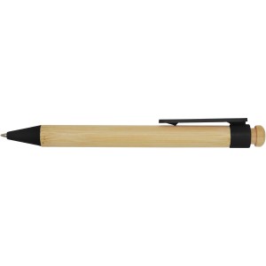 Rattan bamboo and recycled plastic ballpoint pen (black ink) (Wooden, bamboo, carton pen)