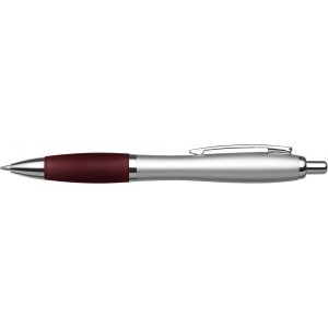 Recycled ABS ballpen Mariam, burgundy (Plastic pen)