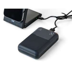 Recycled ABS powerbank Rayen, black