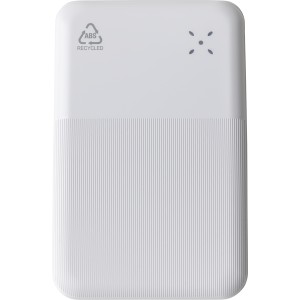 Recycled ABS powerbank Tavi, white