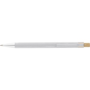 Recycled aluminium ballpen Kira, white