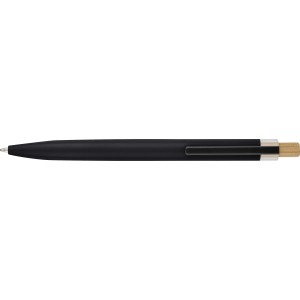 Recycled aluminium lacquered pen set Ilaria, black